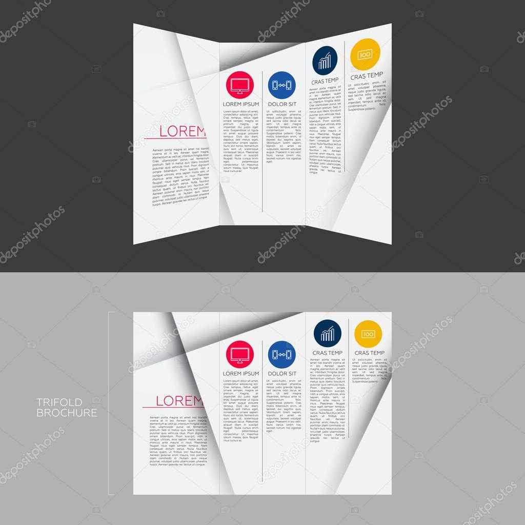 Trifold Brochure Template Design In Dl Size — Stock Vector Pertaining To Dl Size Flyer Template