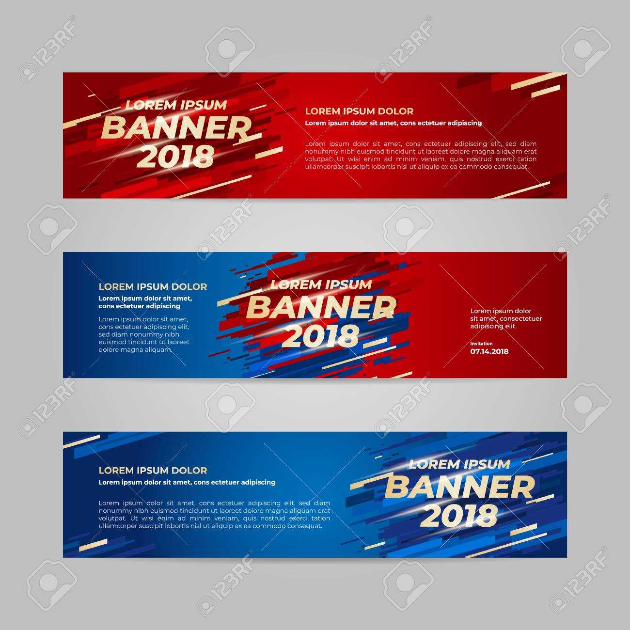 Vector Design Banner Web Template For Sport Event, 2018 Trend Regarding Event Banner Template