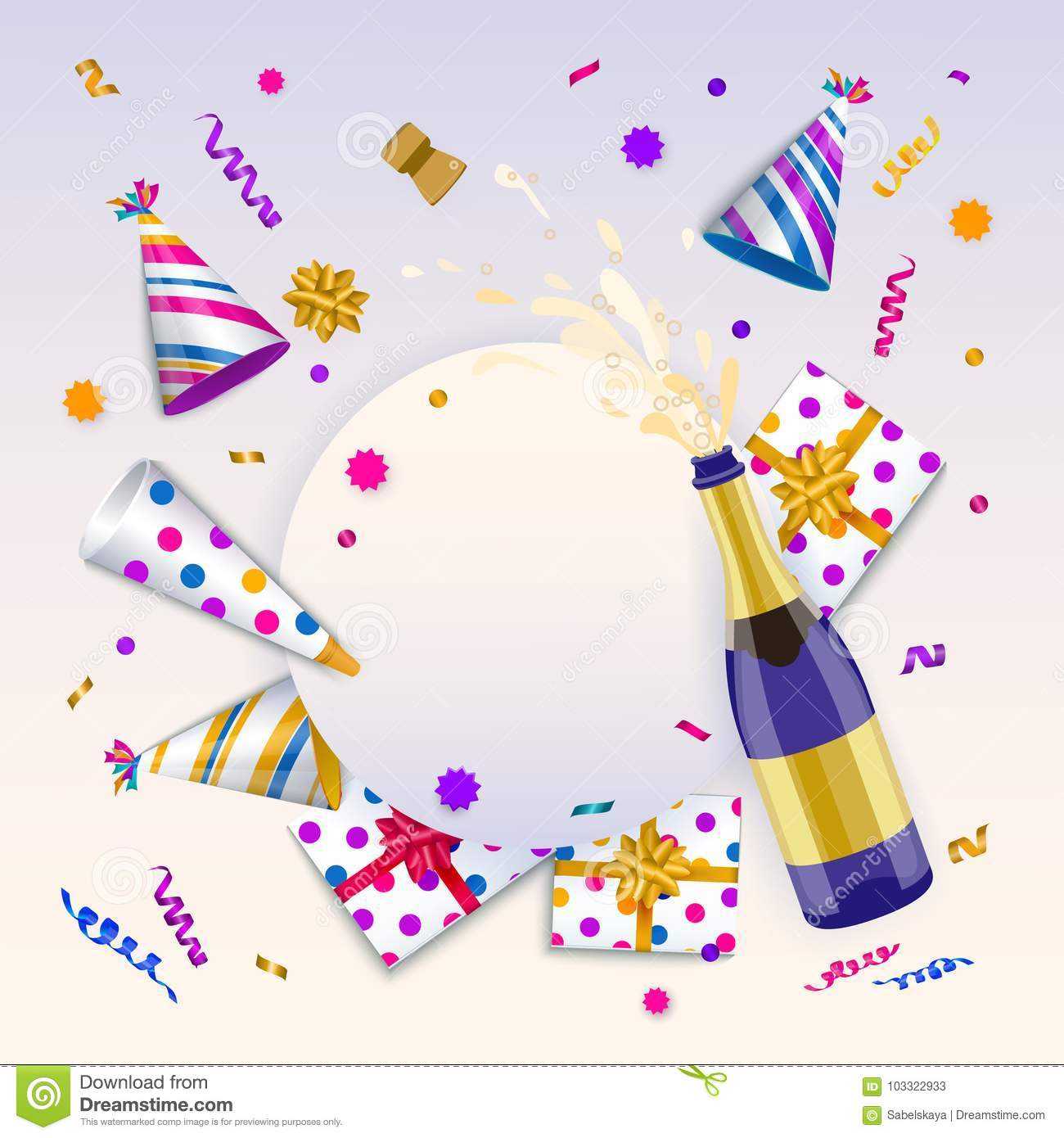 Vector Happy Birthday Banner Poster Template Stock Vector Regarding Free Happy Birthday Banner Templates Download