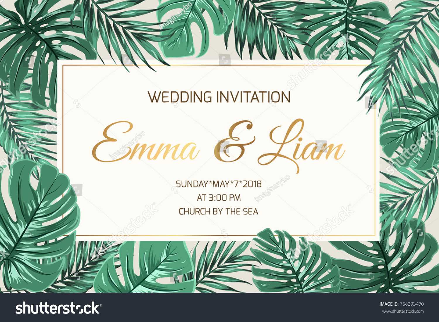 Wedding Marriage Event Invitation Card Template Stock Vector With Regard To Event Invitation Card Template