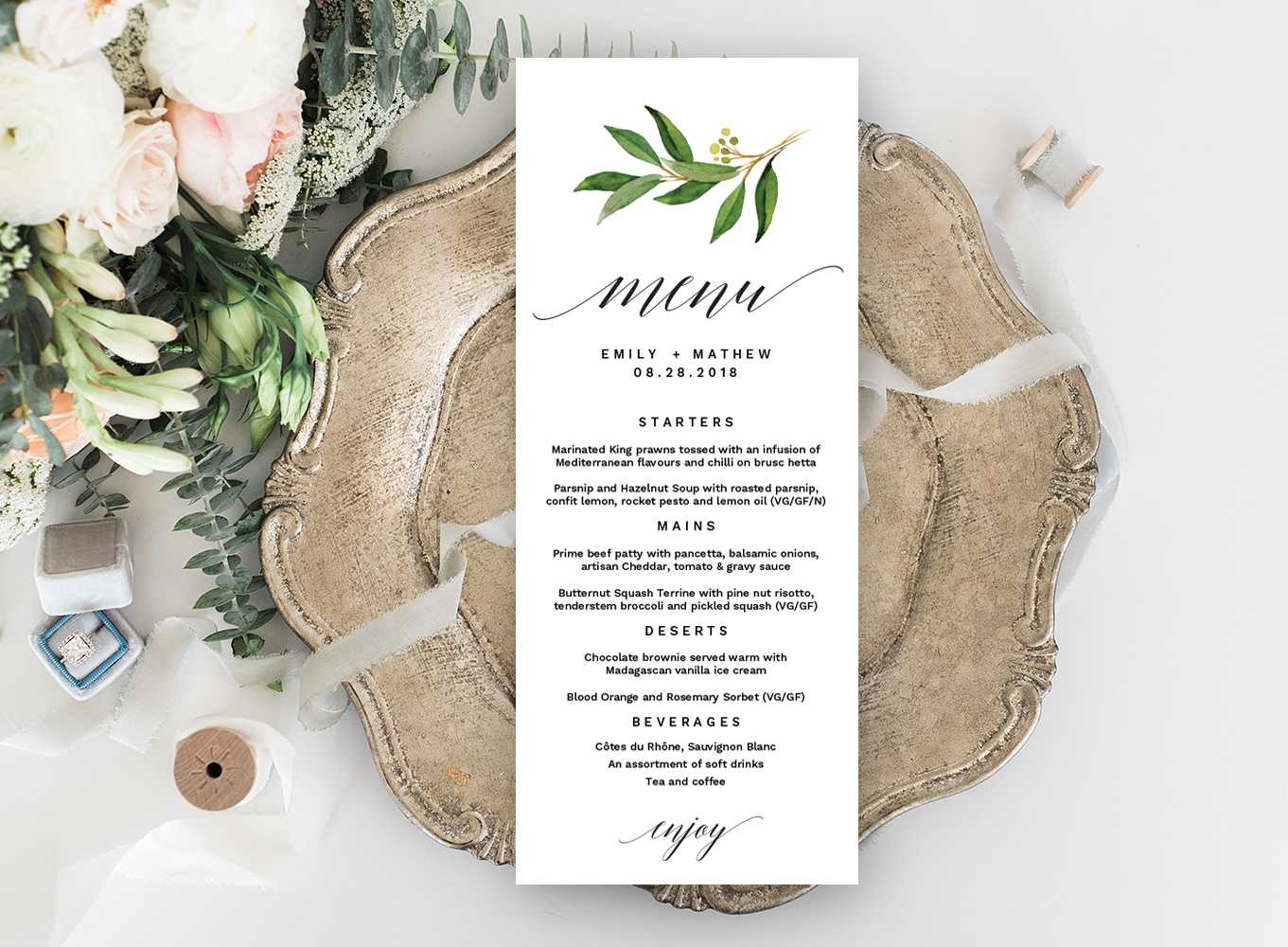 Wedding Menu Editable Template – Free Print Templates Within Free Printable Menu Templates For Wedding
