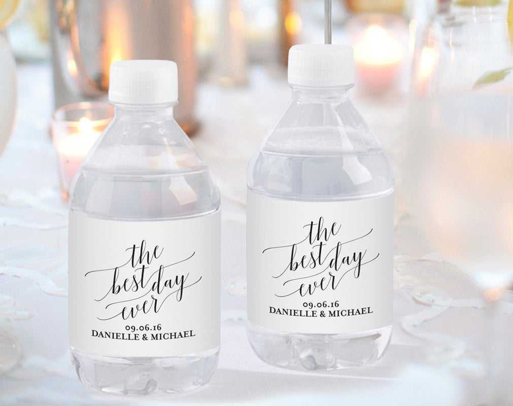 Wedding Water Bottle Label, Water Bottle Label Printable, Personalized  Water Bottle Label Template, Diy, Pdf Instant Download, #bpb310 31 Inside Diy Water Bottle Label Template