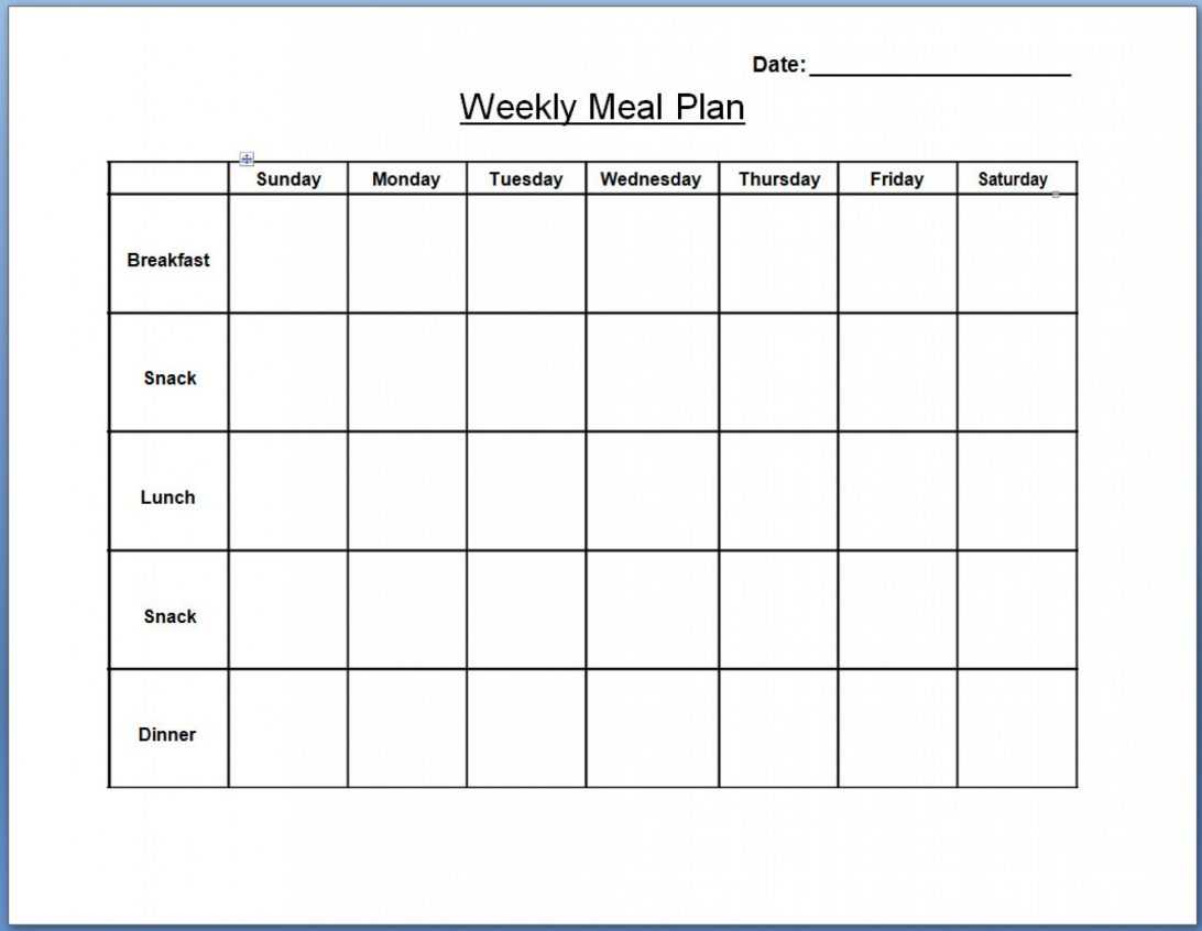 Weekly Menu Template 014 Ideas Free Diet Awful Plan Meal For With Regard To Daycare Menu Template