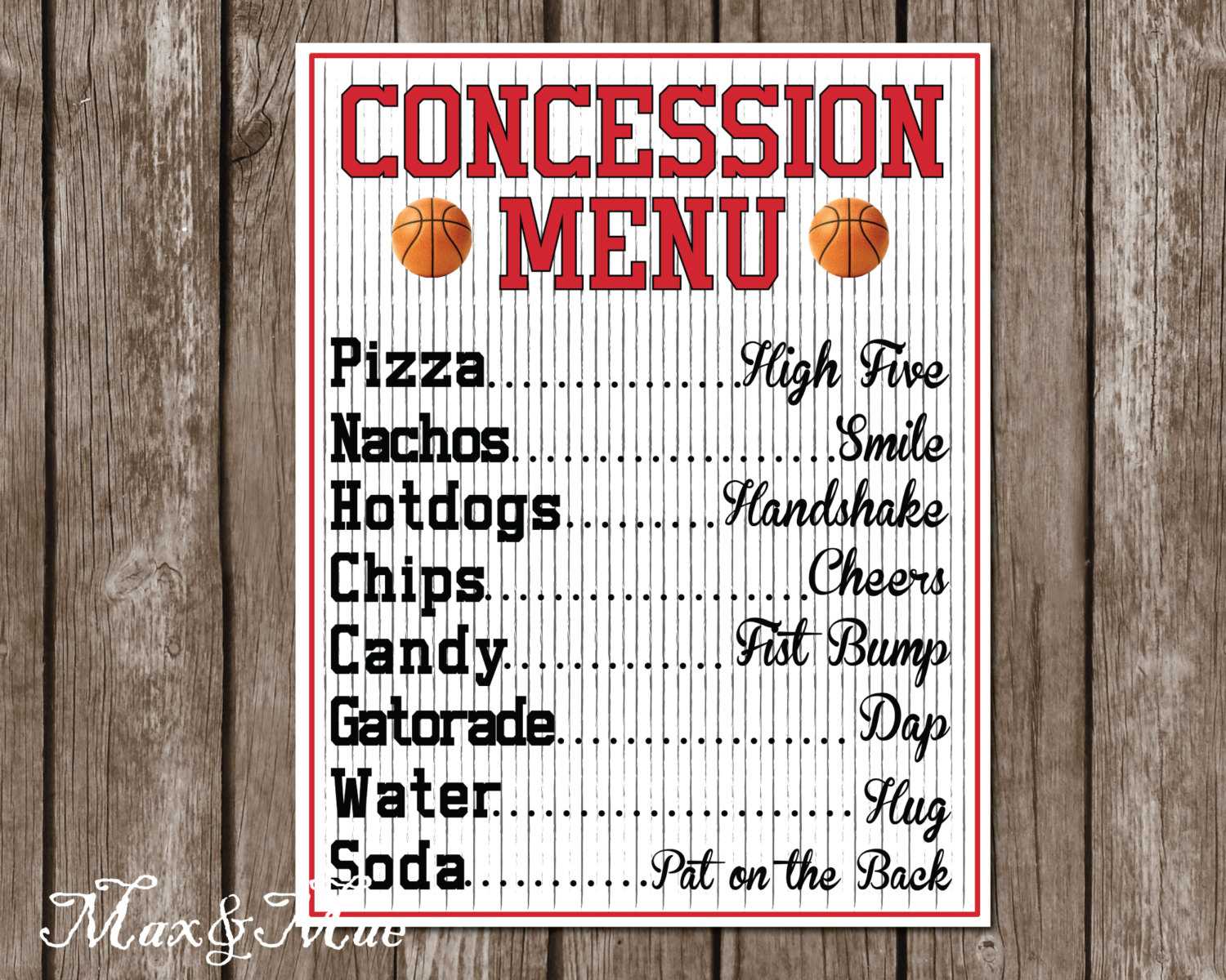 What's On The Menu Clipart Within Concession Stand Menu Template