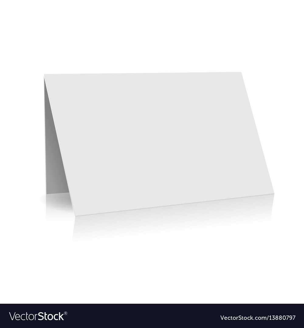 White Folder Paper Greeting Card Template Intended For Fold Out Card Template