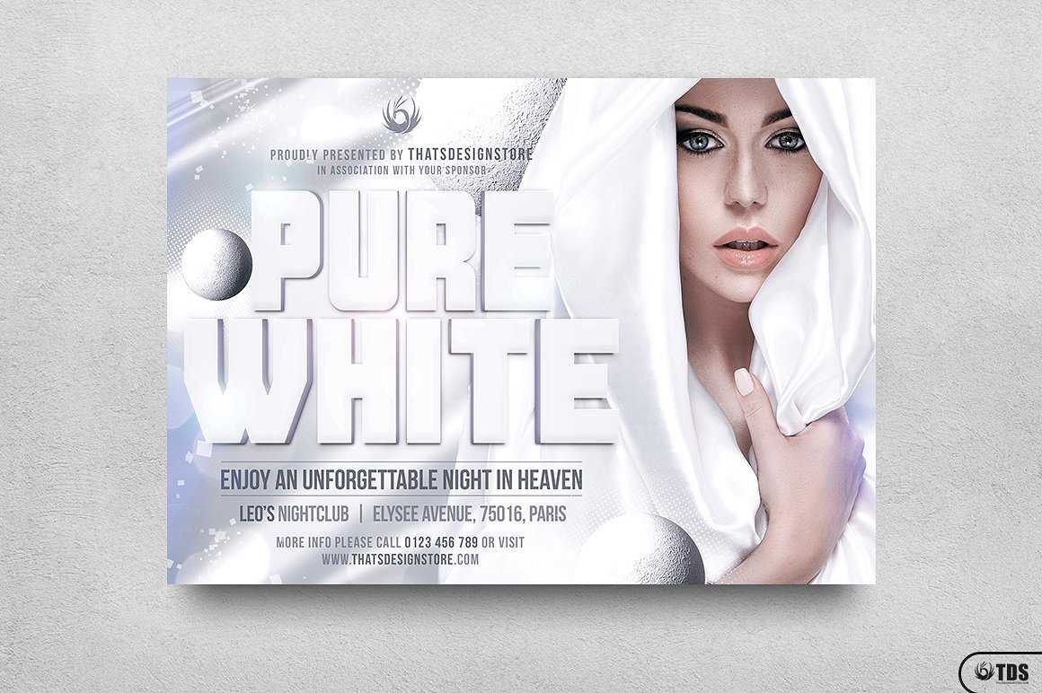 White Party Flyer Template V3 | Free Posters Design For Photoshop For Free All White Party Flyer Template