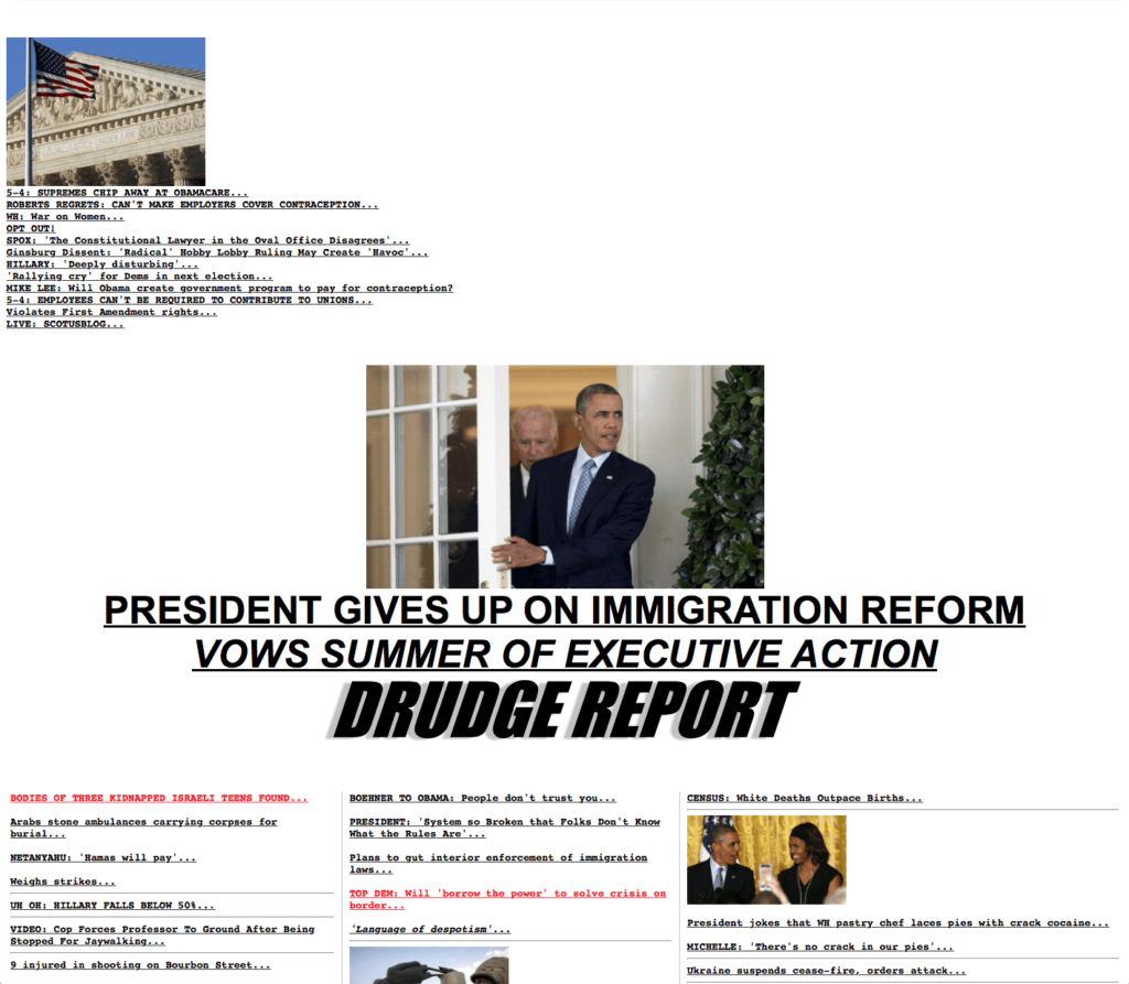 Why Drudge Report Remains The Best Designed News Website Of In Drudge Report Template