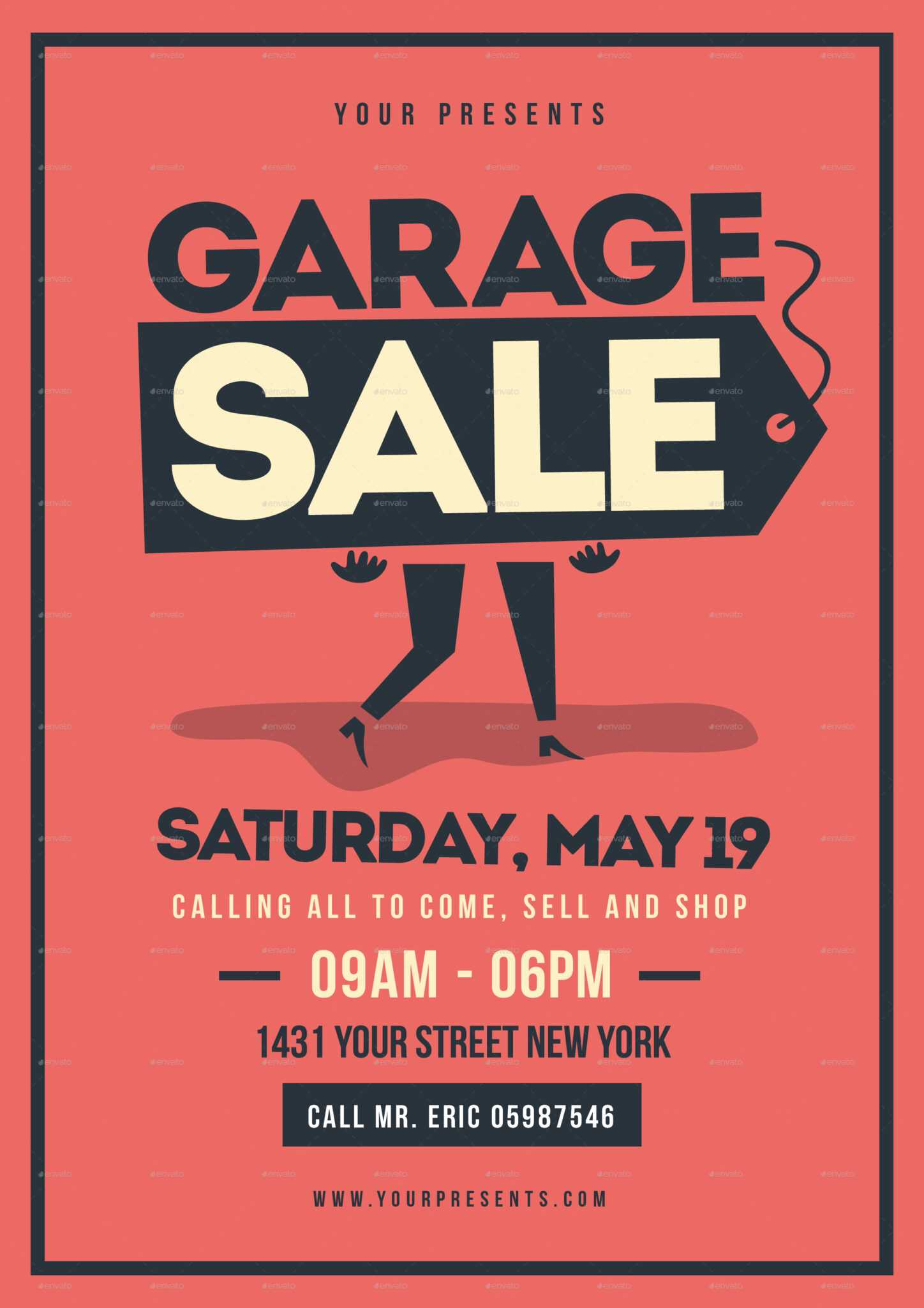 Community Yard Sale Flyer Template Word