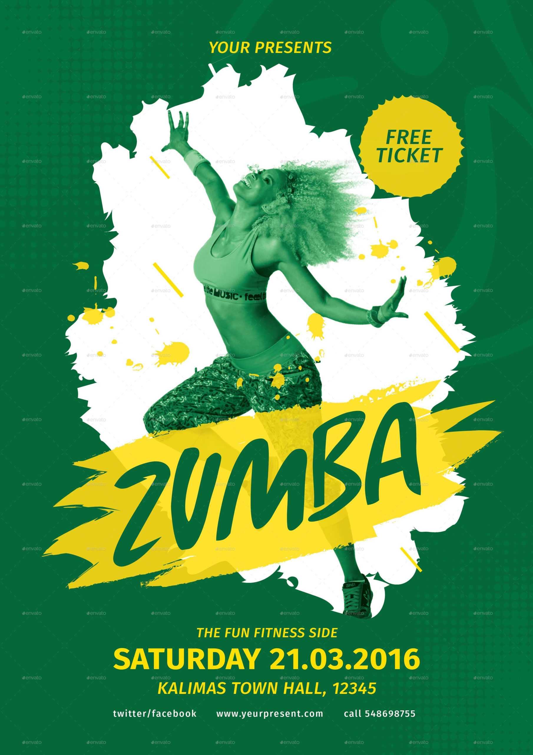 Zumba Flyer Template Free ] - Images About Zumba On Intended For Free Zumba Flyer Templates